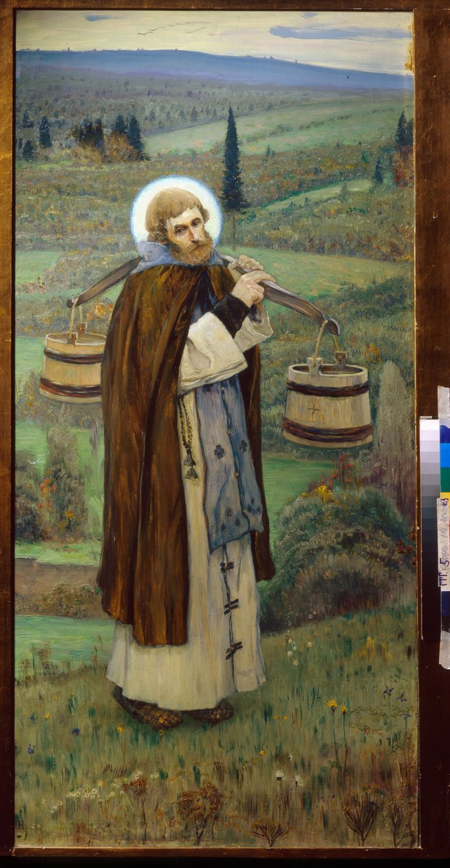 Saint Sergius" arbeider av Mikhail Vasilievich Nesterov