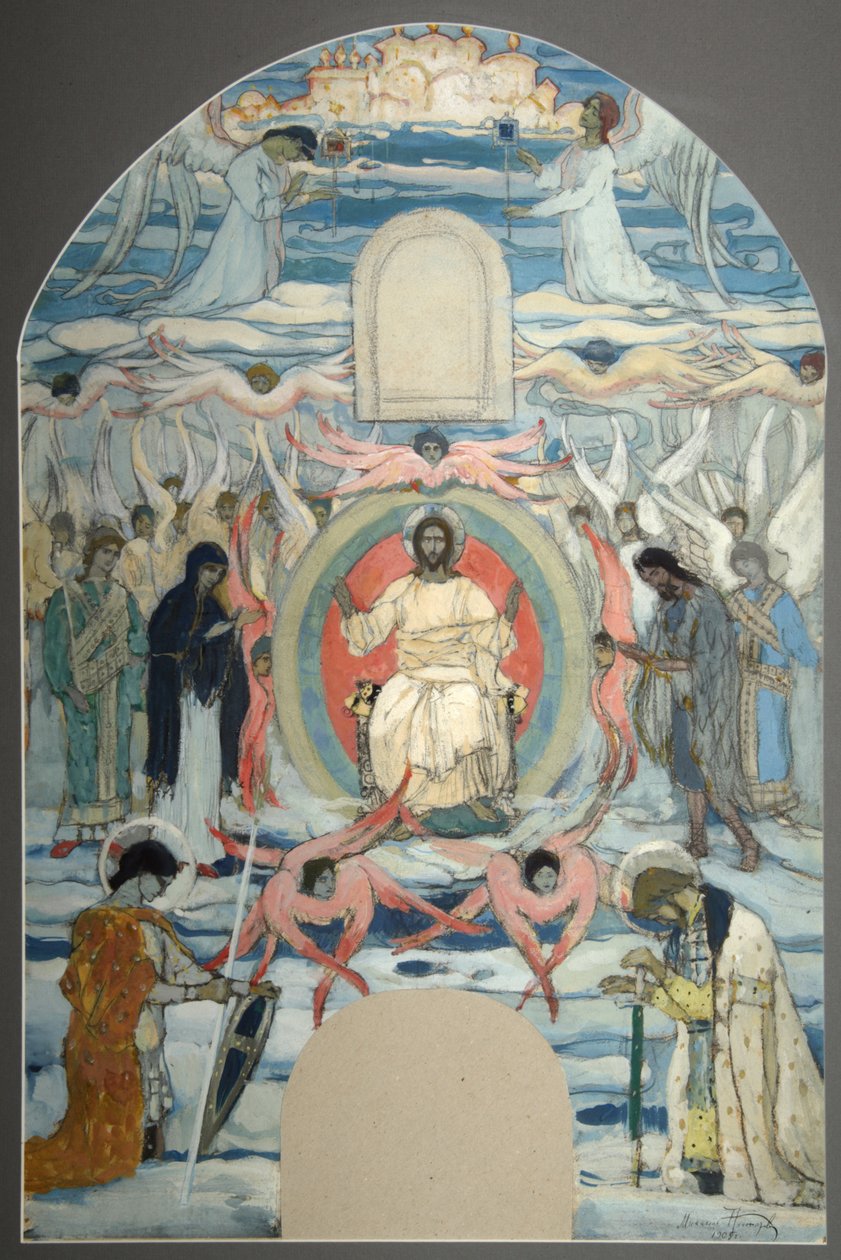 Frelseren på tronen, 1905 av Mikhail Vasilievich Nesterov