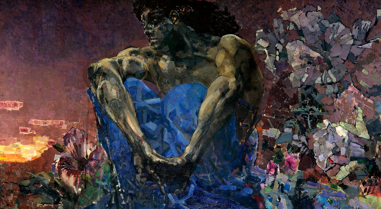 Demon (sittende) av Mikhail Aleksandrovich Vrubel