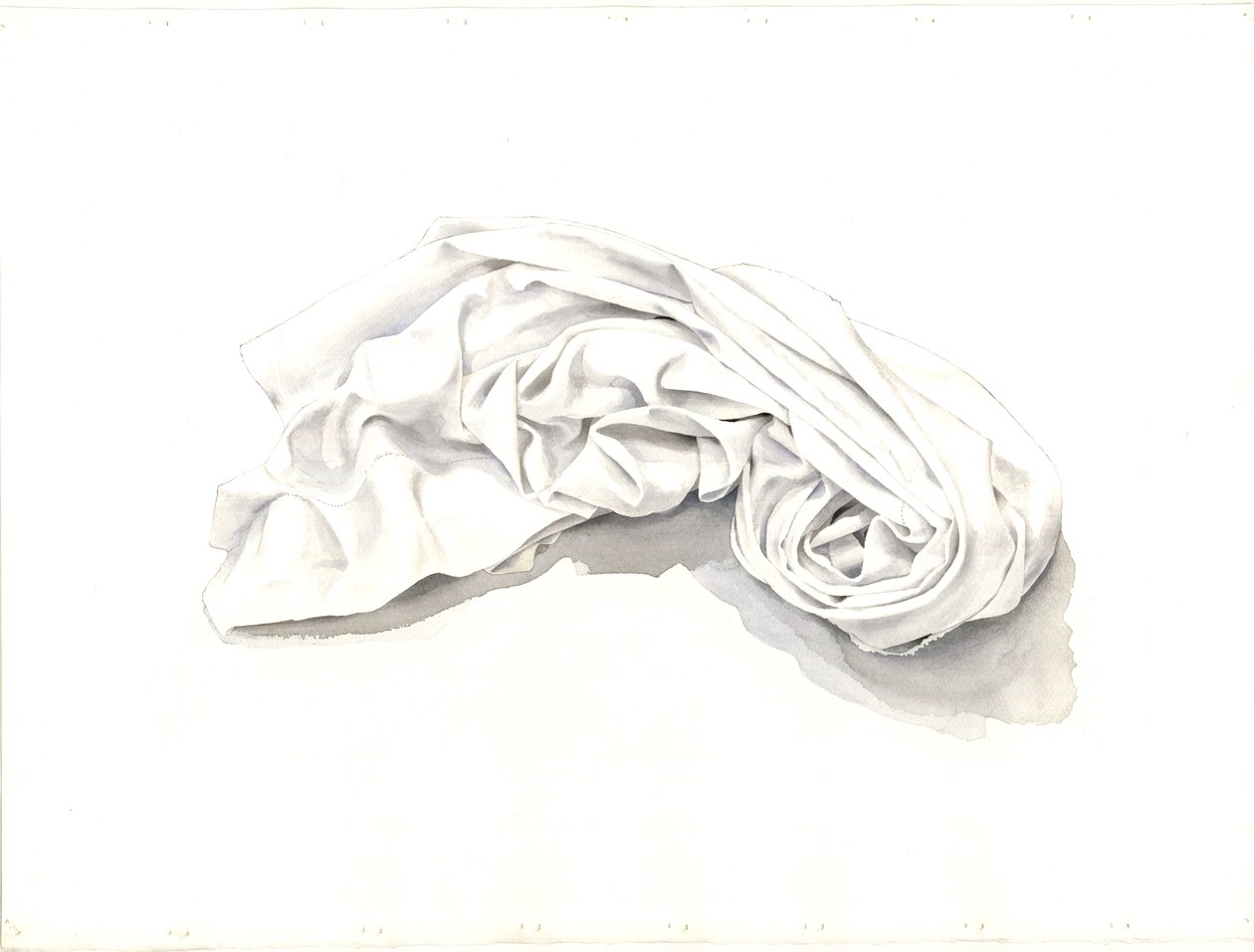 Krøllet ark, 2004 (wc på papir) av Miles Contemporary Artist Thistlethwaite