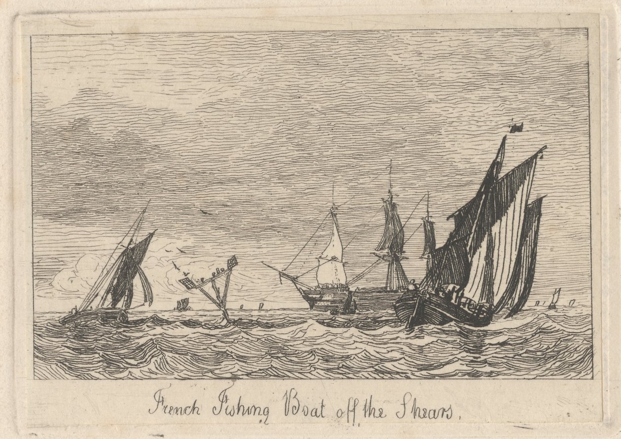 Fransk fiskebåt utenfor saksene av Miles Edmund Cotman