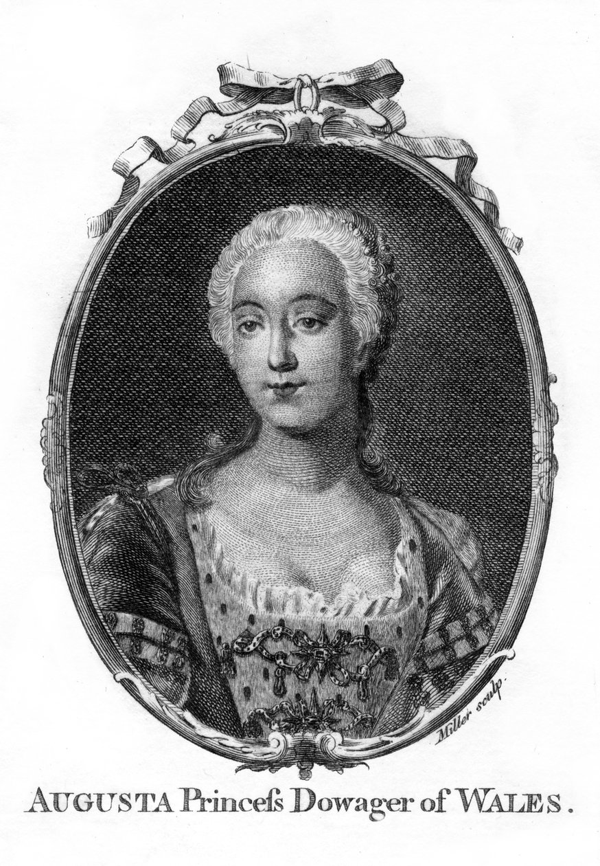 Augusta, prinsesse av Wales, 1719-1772. av Miller