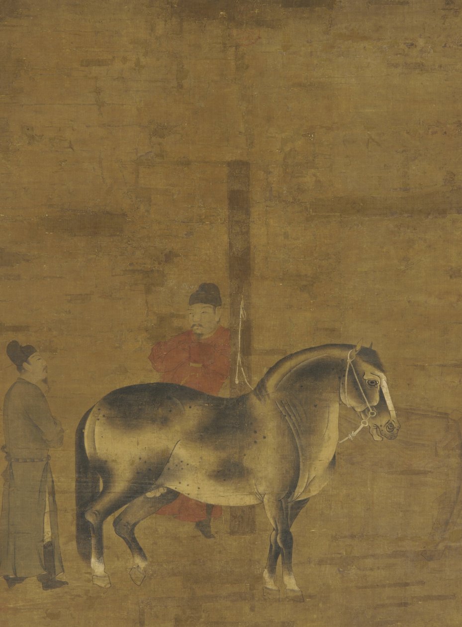 Evaluering av en hest av Ming Dynasty Chinese School