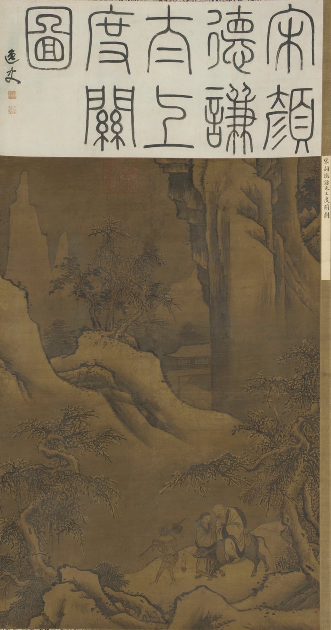 Laozi krysser passet, ca. 1600 av Ming Dynasty Chinese School