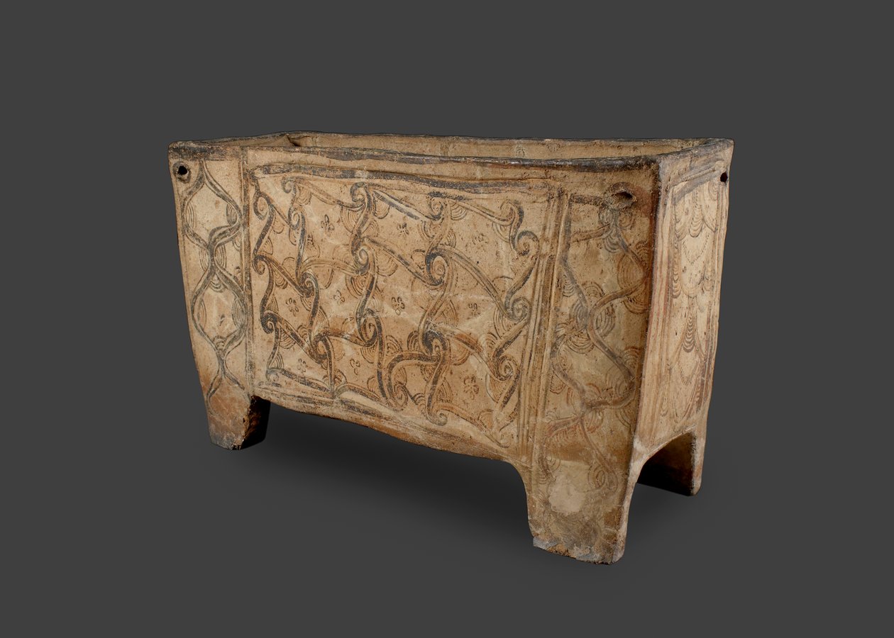 Malt kiste, Knossos, Kreta, ca. 1500 f.Kr. (malt keramikk) (for forside se 115742 og 419817) av Minoan