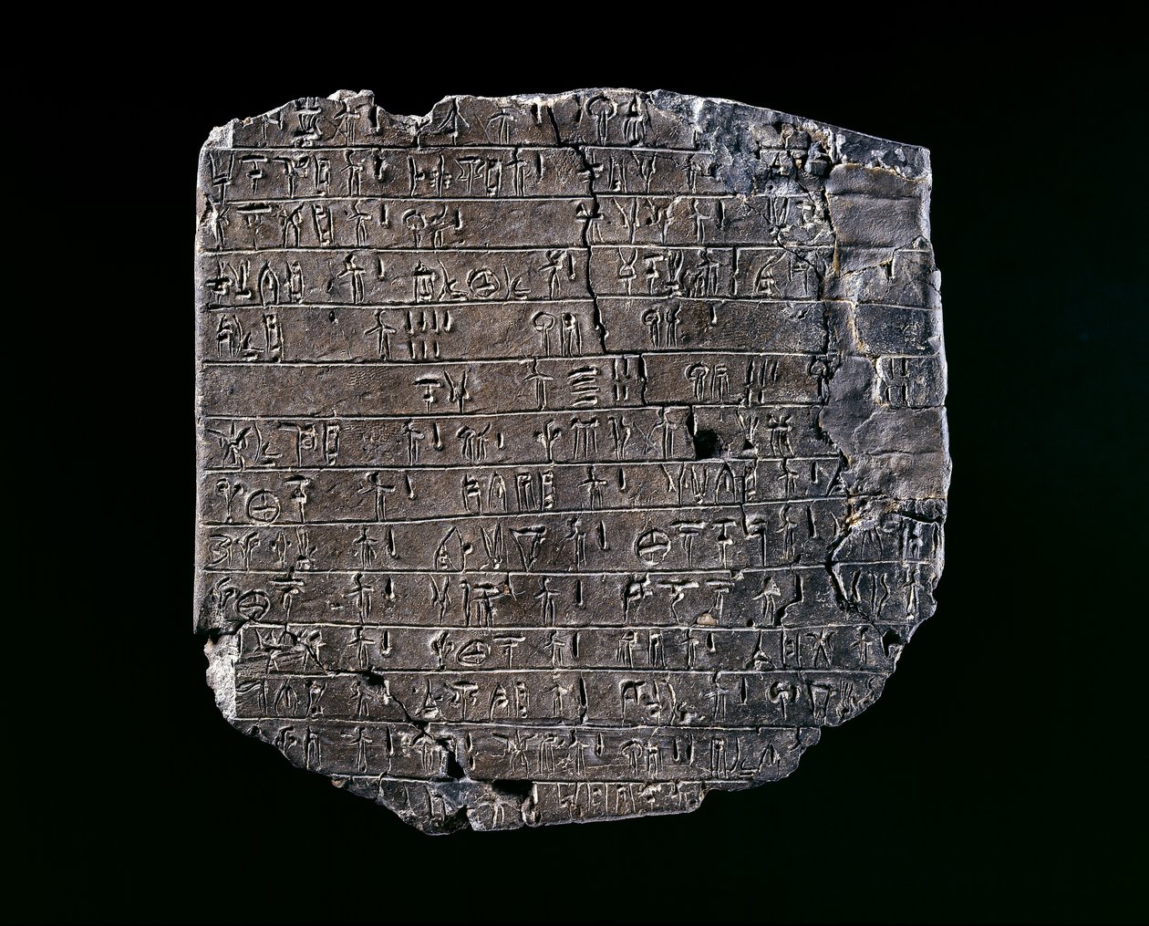 Tablett (bakt leire) av Minoan