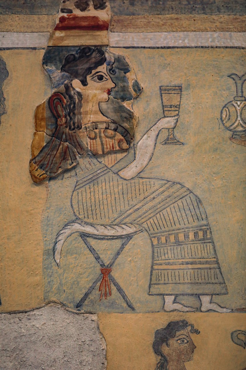 Camp-krakk fresco av Minoan