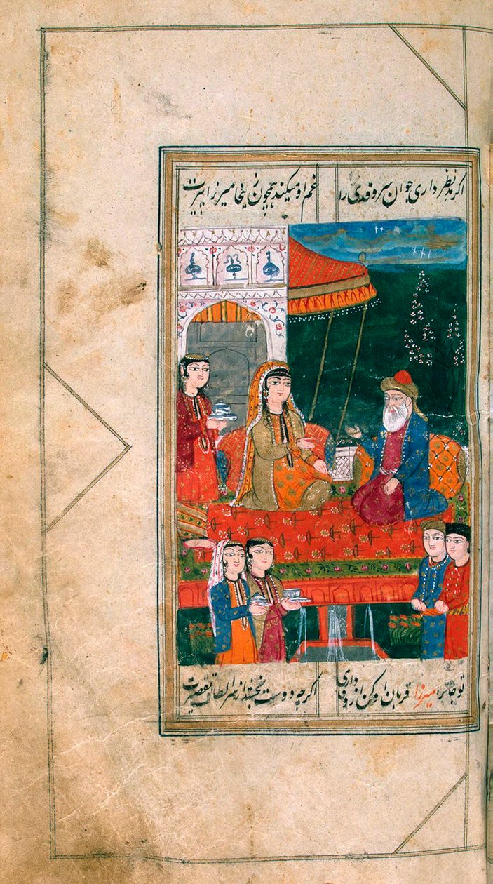 Miniatyr fra manuskriptet Divan, 1813. av Mirza Khan Kabuli.