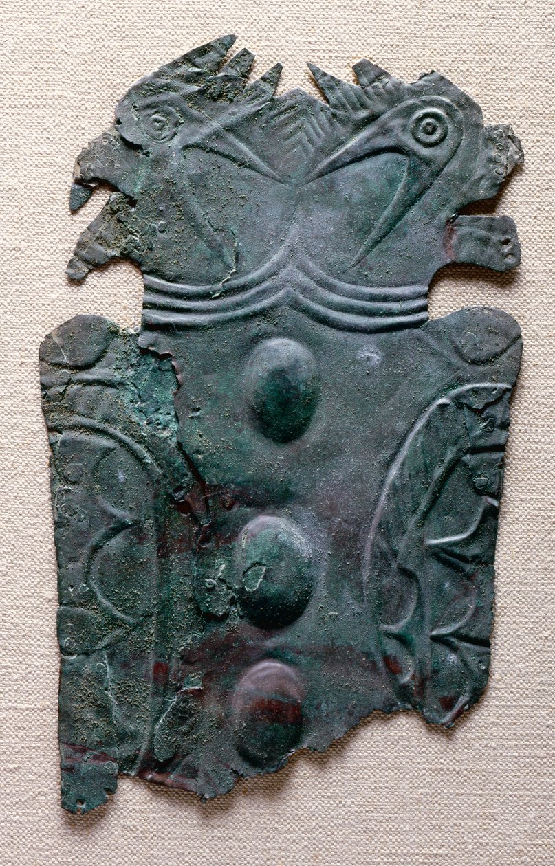 Wulfing plate, Missouri, 1200-1400 (kobber) av Mississippian culture