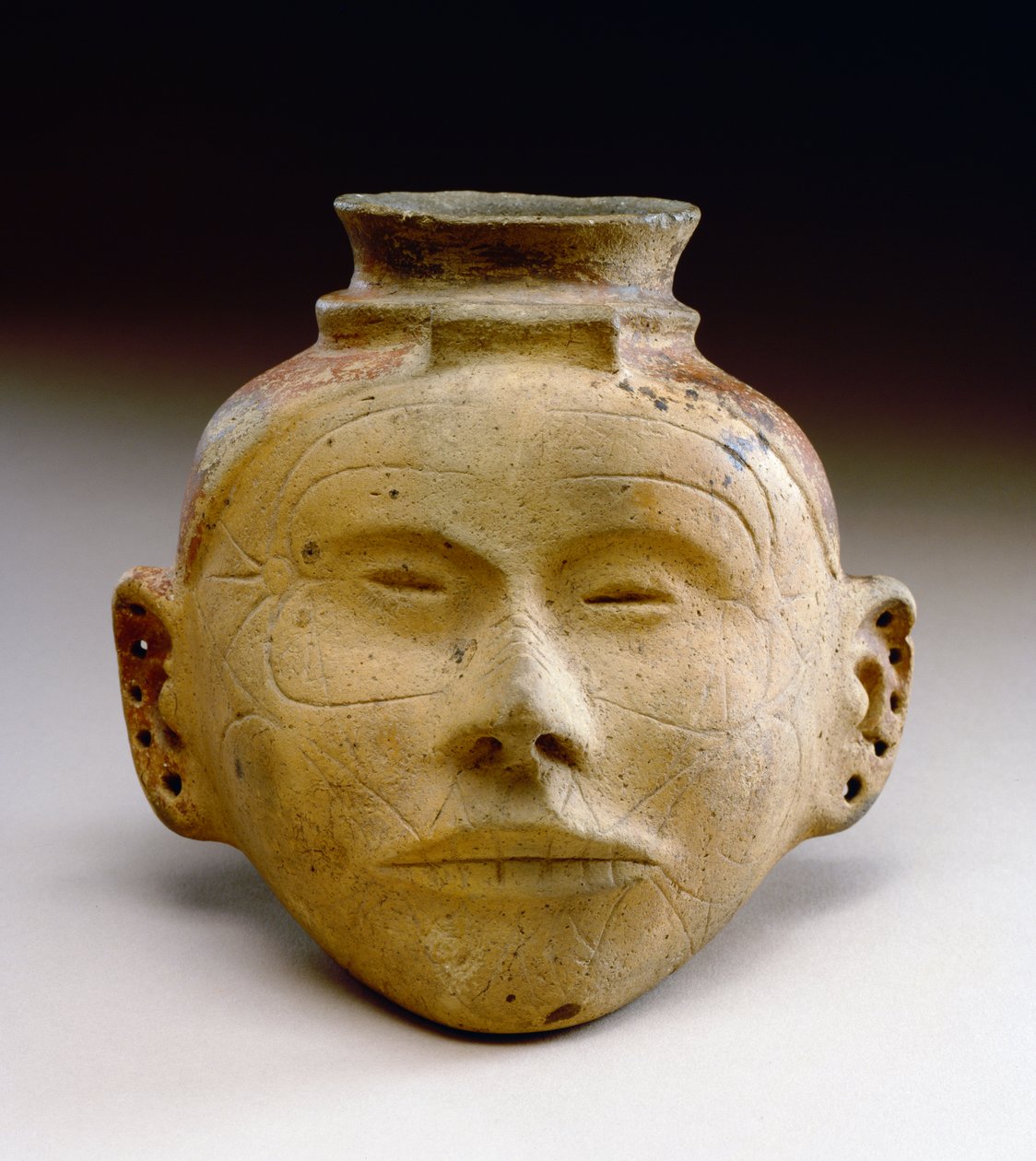 Menneskelig hodebilde, 1300-1500 (keramikk) av Mississippian culture