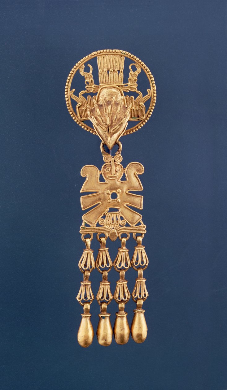 Stilisert figur (gull) av Mixtec