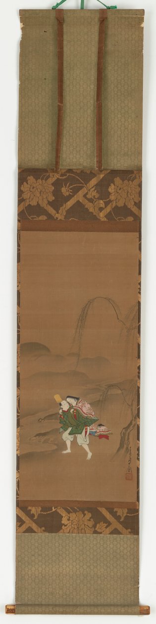 Ariwara Narihira bærer sin elsker, 1683-1752. av Miyagawa Chōshun
