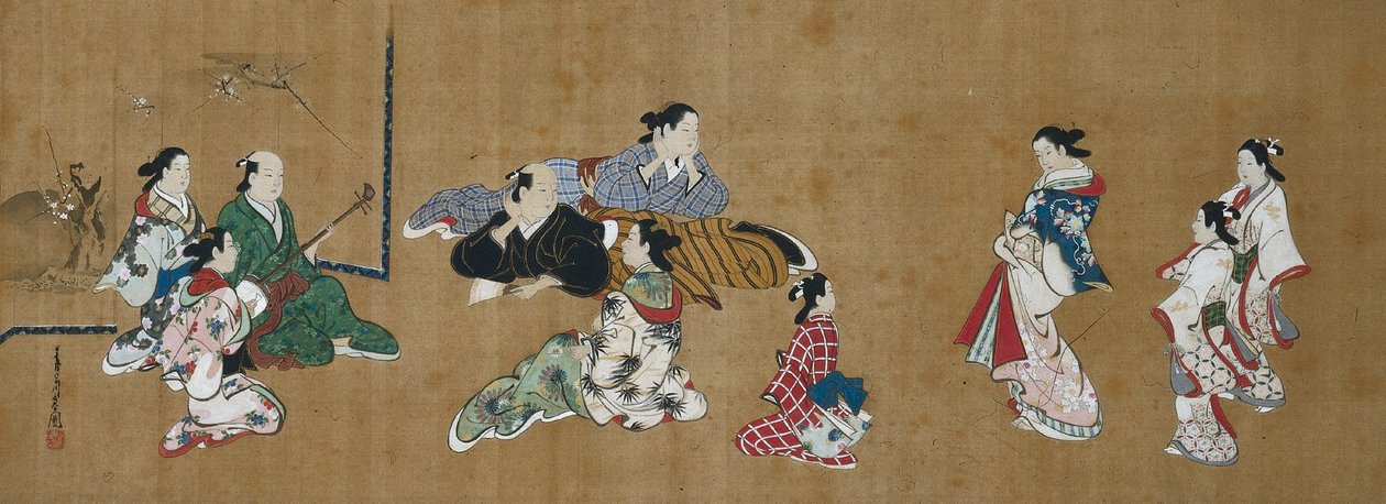 Underholdningsscene, 1700-tallet. av Miyagawa Chōshun