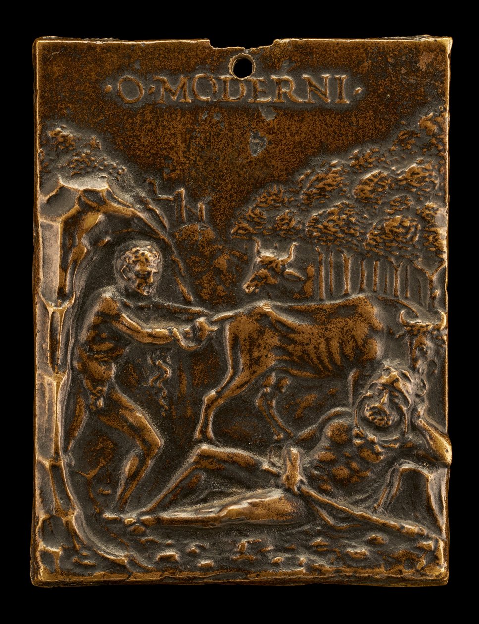 Cacus stjeler oksene fra Hercules. av Moderno