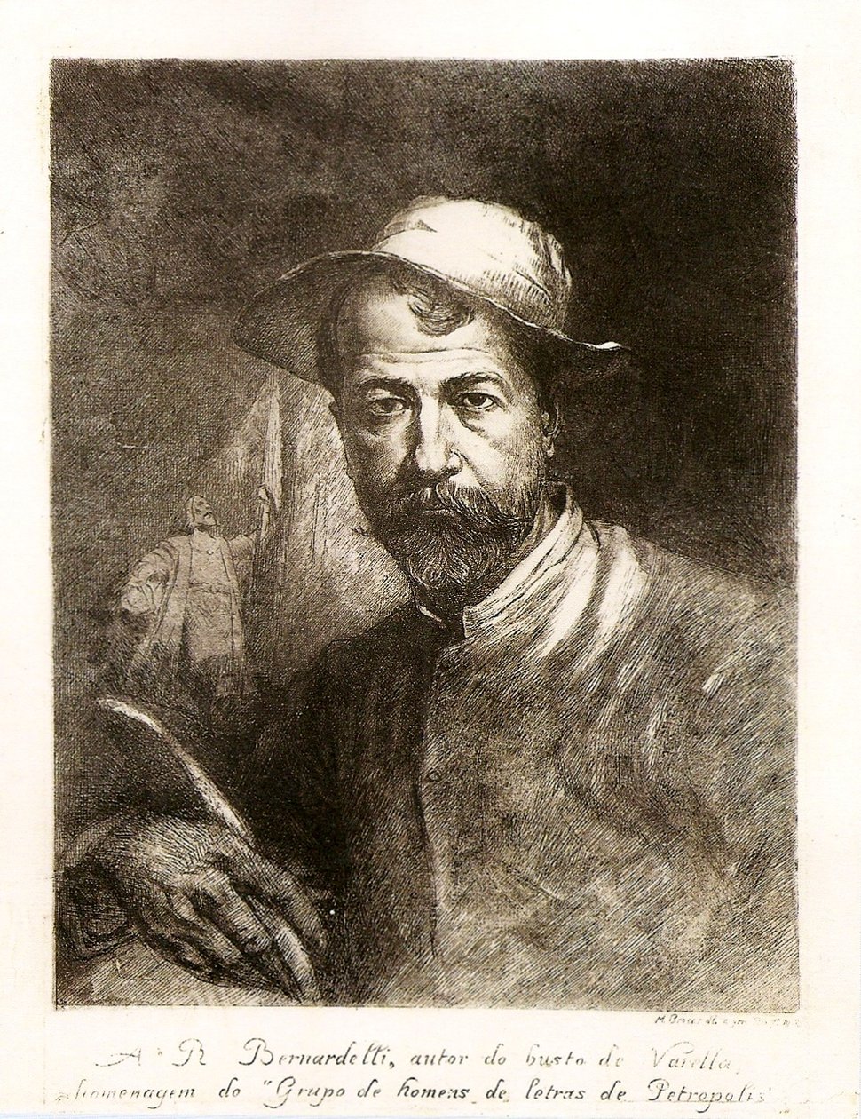 Portrett av Rodolpho Bernardelli av Modesto Brocos