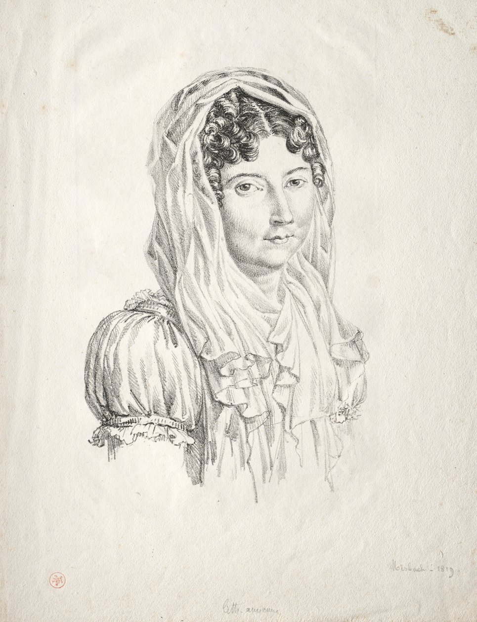 Portrett av en kvinne, 1819. av Moisbach