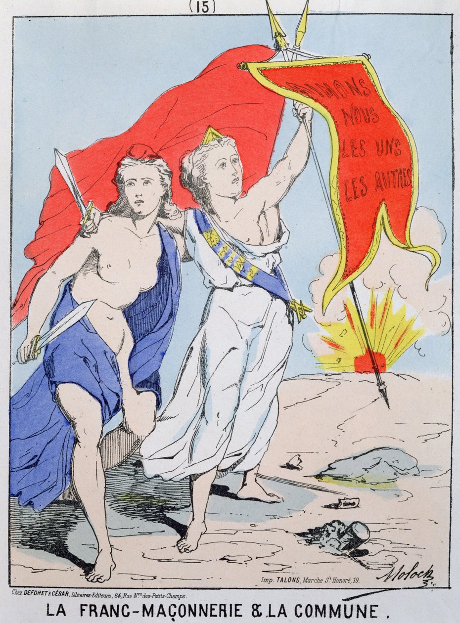 Allegory of Freemasonry and the Paris Commune, 1871 av Moloch