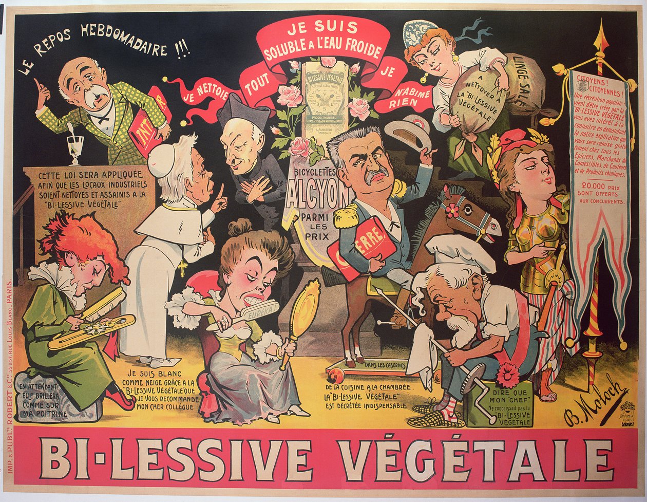 Plakatannonsering «Bi-Lessive vegetale» av Moloch