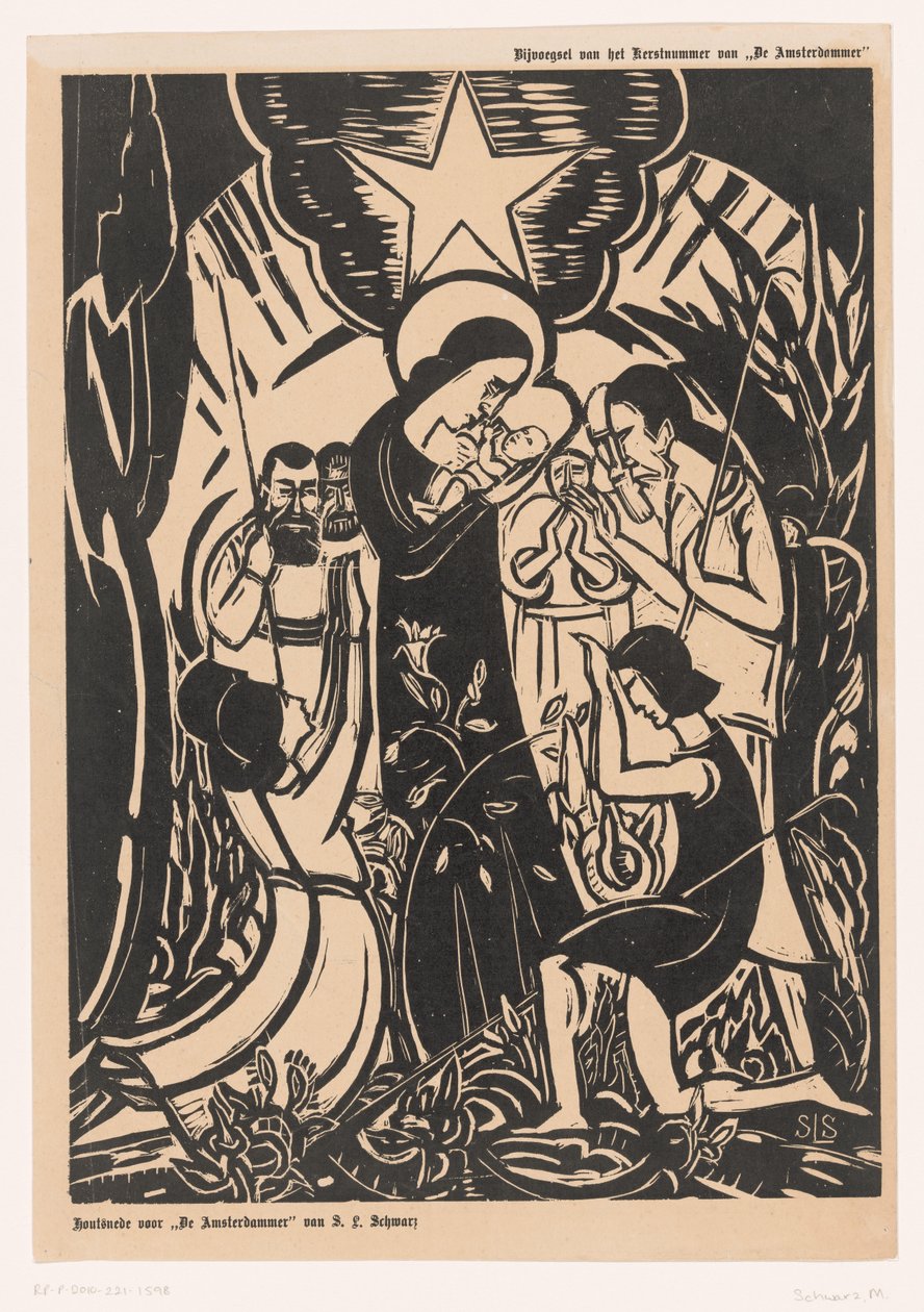 Tilbedelse av hyrdene av Mommie Schwarz (signed by artist)