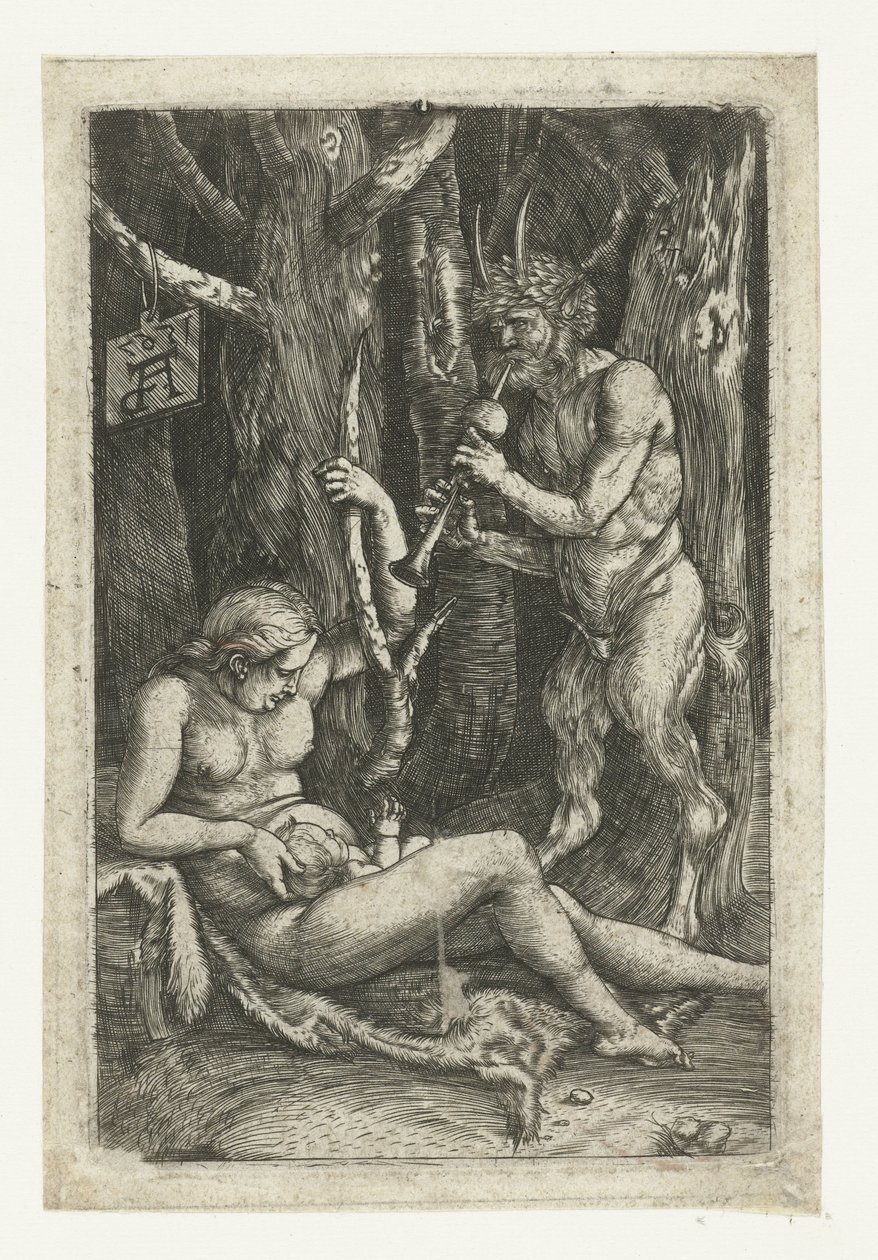 Satyrfamilien av Monogrammist AD