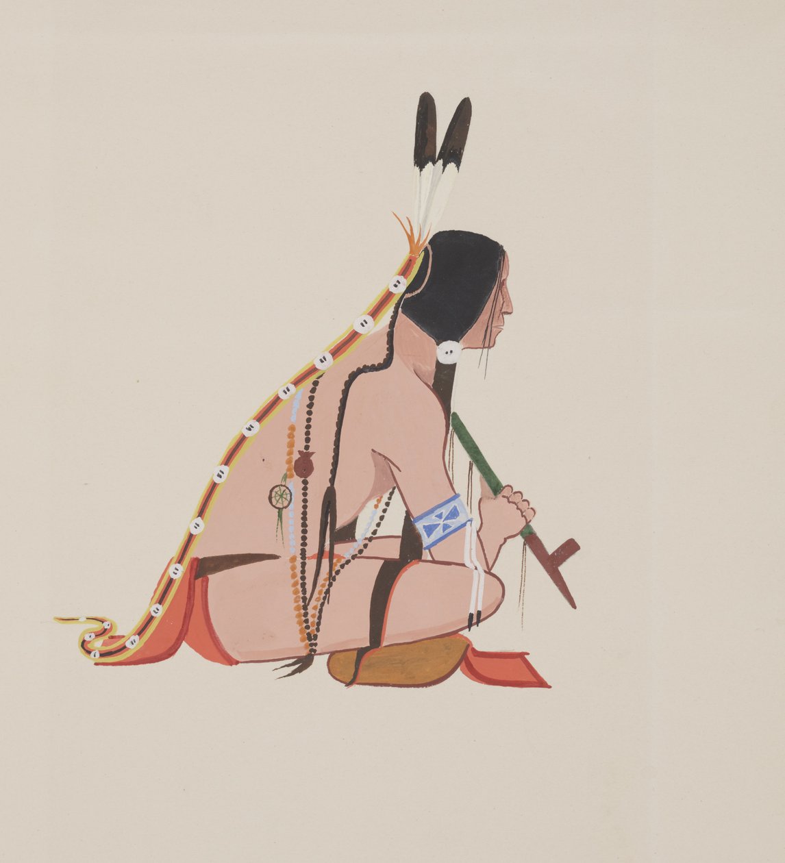 Cheyenne, ca. 1934 (akvarell) av Monroe Tsatoke