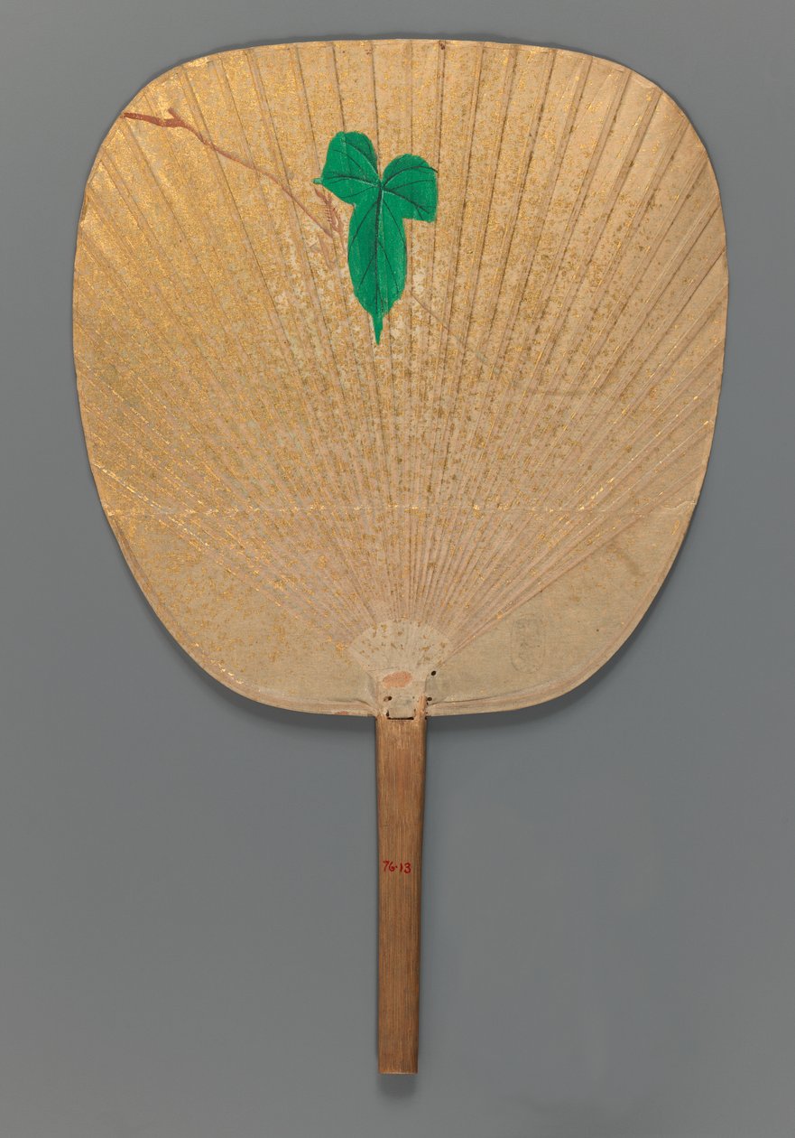 Morning Glory (verso), ca. 1870 (blekk, farge og gullflekker på papir) av Mori Ippo