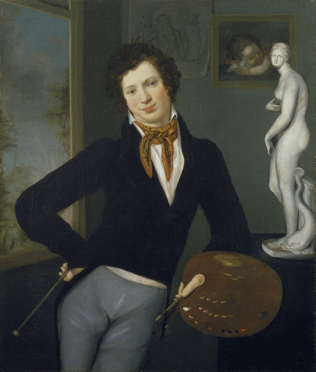 Selvportrett, 1815-1816 av Moritz Daniel Oppenheim
