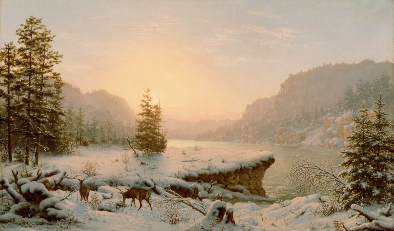 Vinterlandskap, 1878 av Mortimer L. Smith