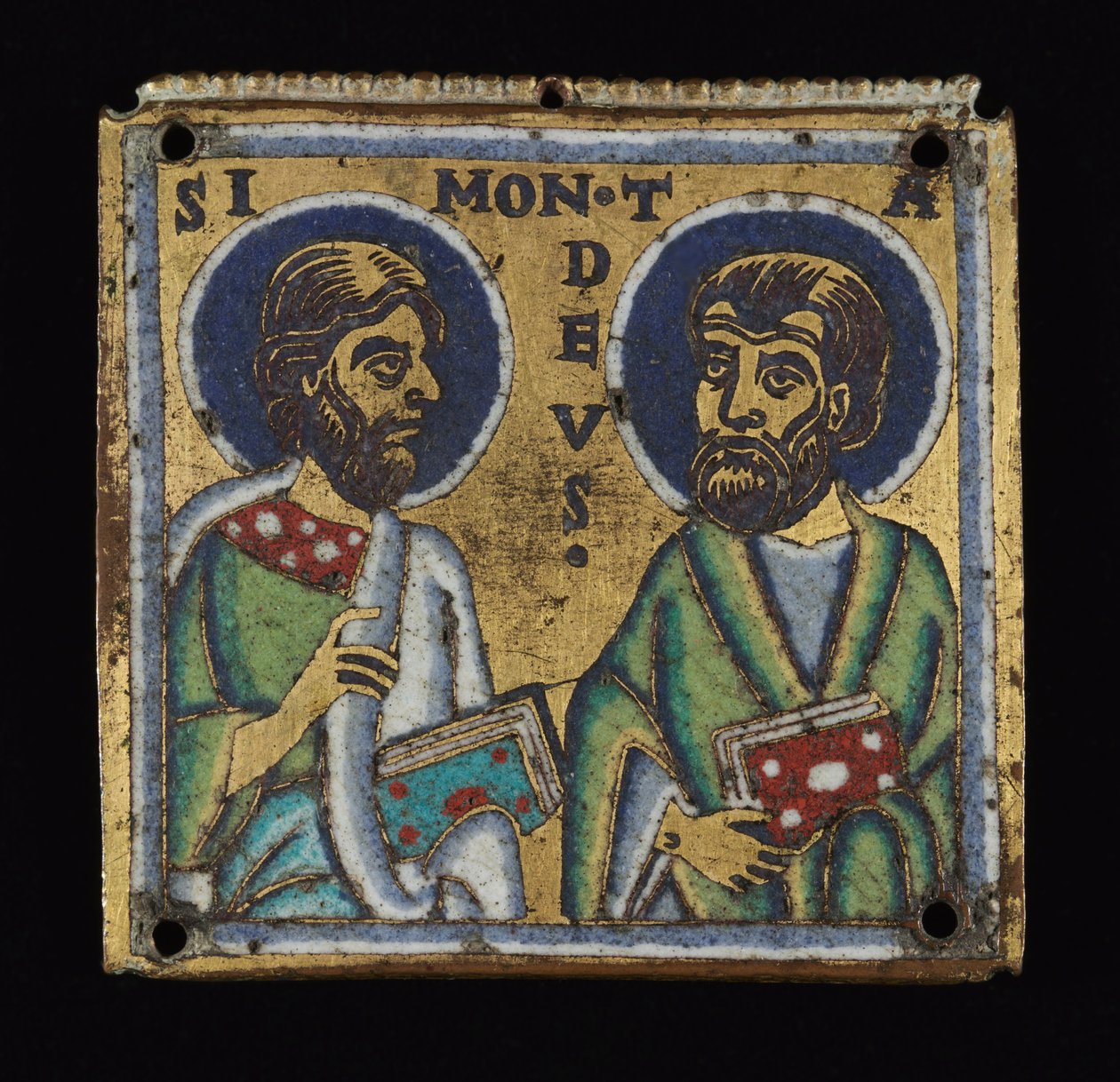 Plakett: Simon og Thaddeus, ca. 1160 av Mosan School