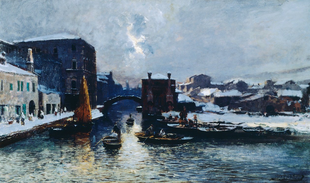 Chioggia under snø av Mose Bianchi