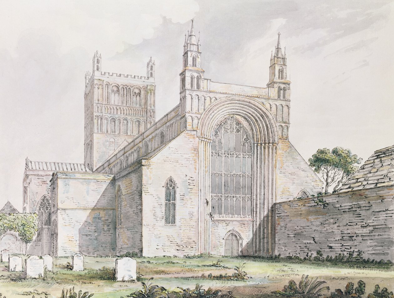 Tewkesbury Church, Gloucestershire av Moses Griffith