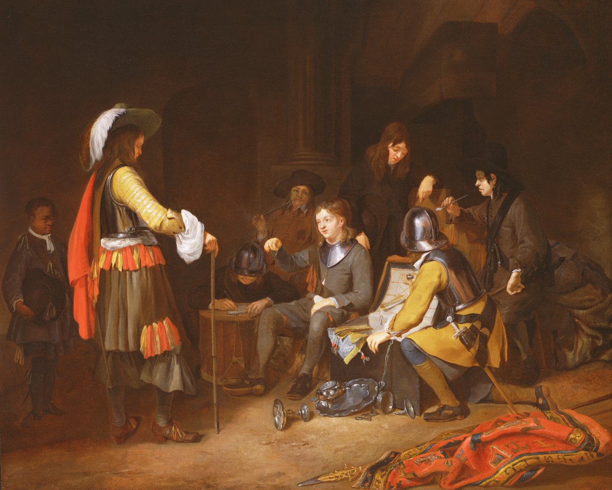 Delingen av byttet av Moses Ter Borch