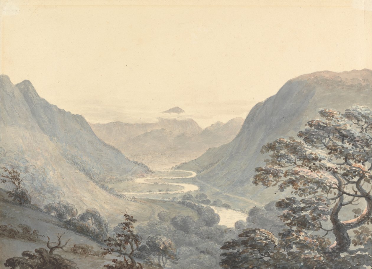 The Beautiful Vale og Mowddach River, Merionethshire av Moses Griffith