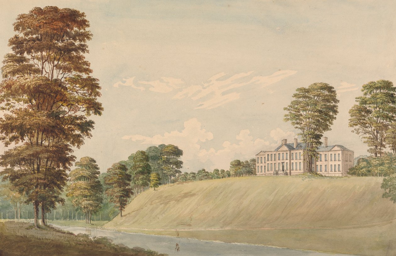 Utsikt over Erthig, Denbigshire, Wales av Moses Griffith
