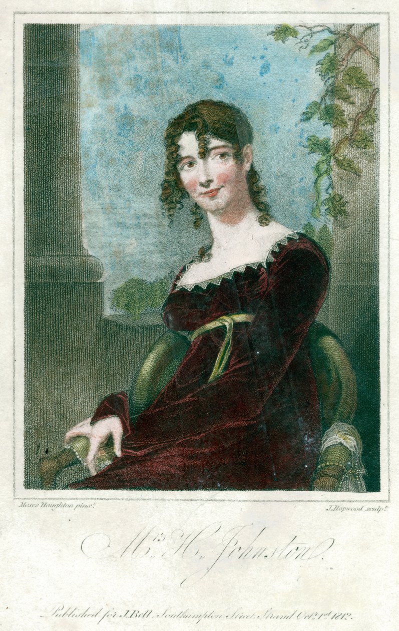 Mrs H Johnston, 1818. av Moses Haughton