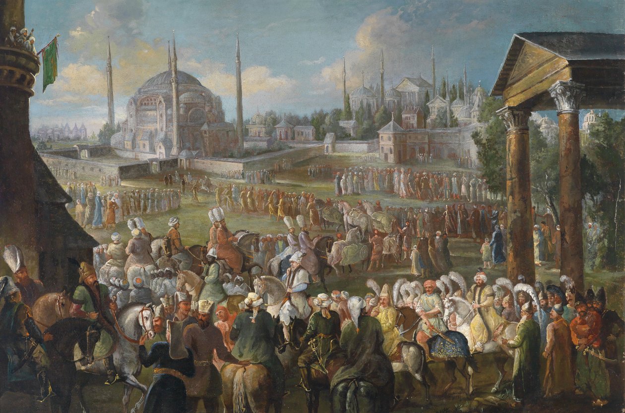 Sultanens prosesjon i Istanbul, ca. 1736 av Mour