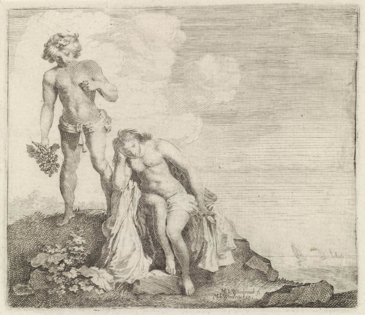 Bacchus finner Adriadne på Naxos av Moyses van Wtenbrouck