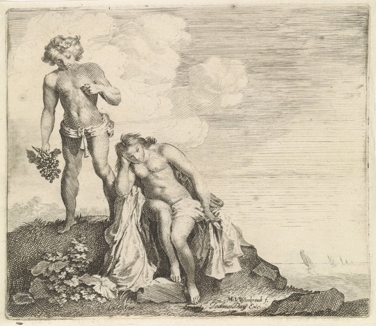 Bacchus finner Ariadne på Naxos av Moyses van Wtenbrouck