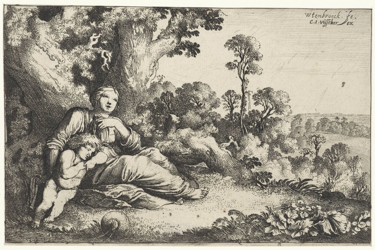 Hagar og Ismael i ørkenen av Moyses van Wtenbrouck