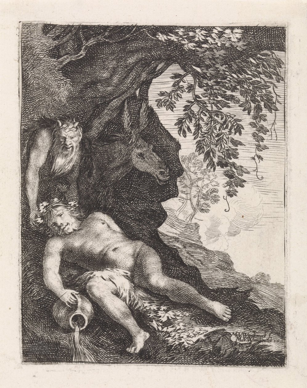 Slapende Silenus av Moyses van Wtenbrouck