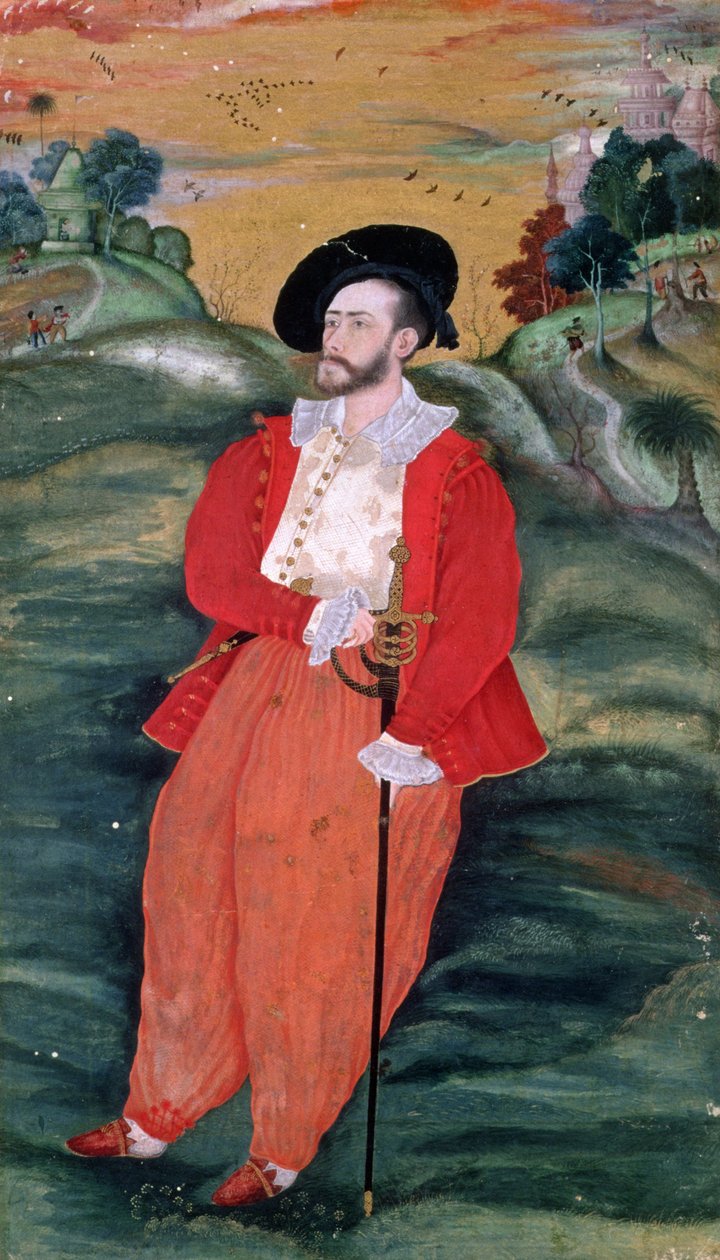 Portrett av en europeisk sjømann, ca. 1590 av Mughal School