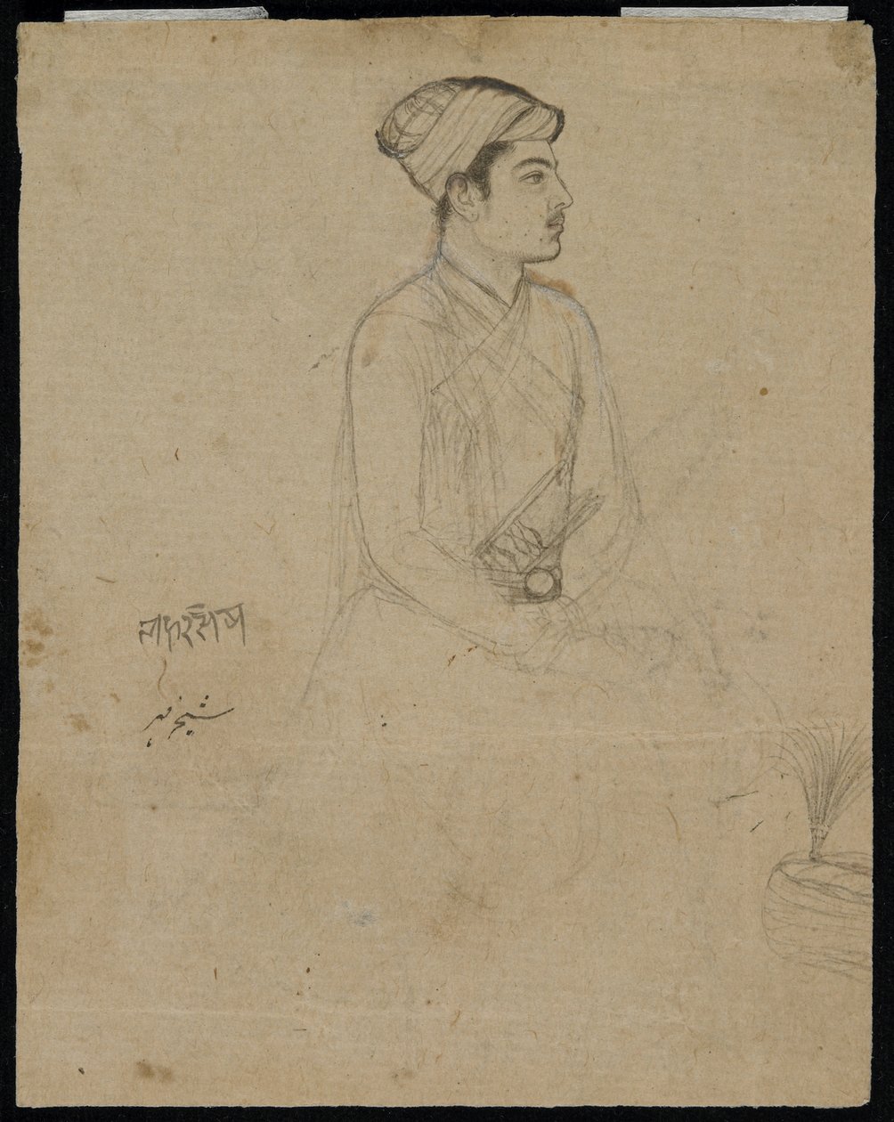 Sittende adelsmann, midten av 1600-tallet av Mughal School