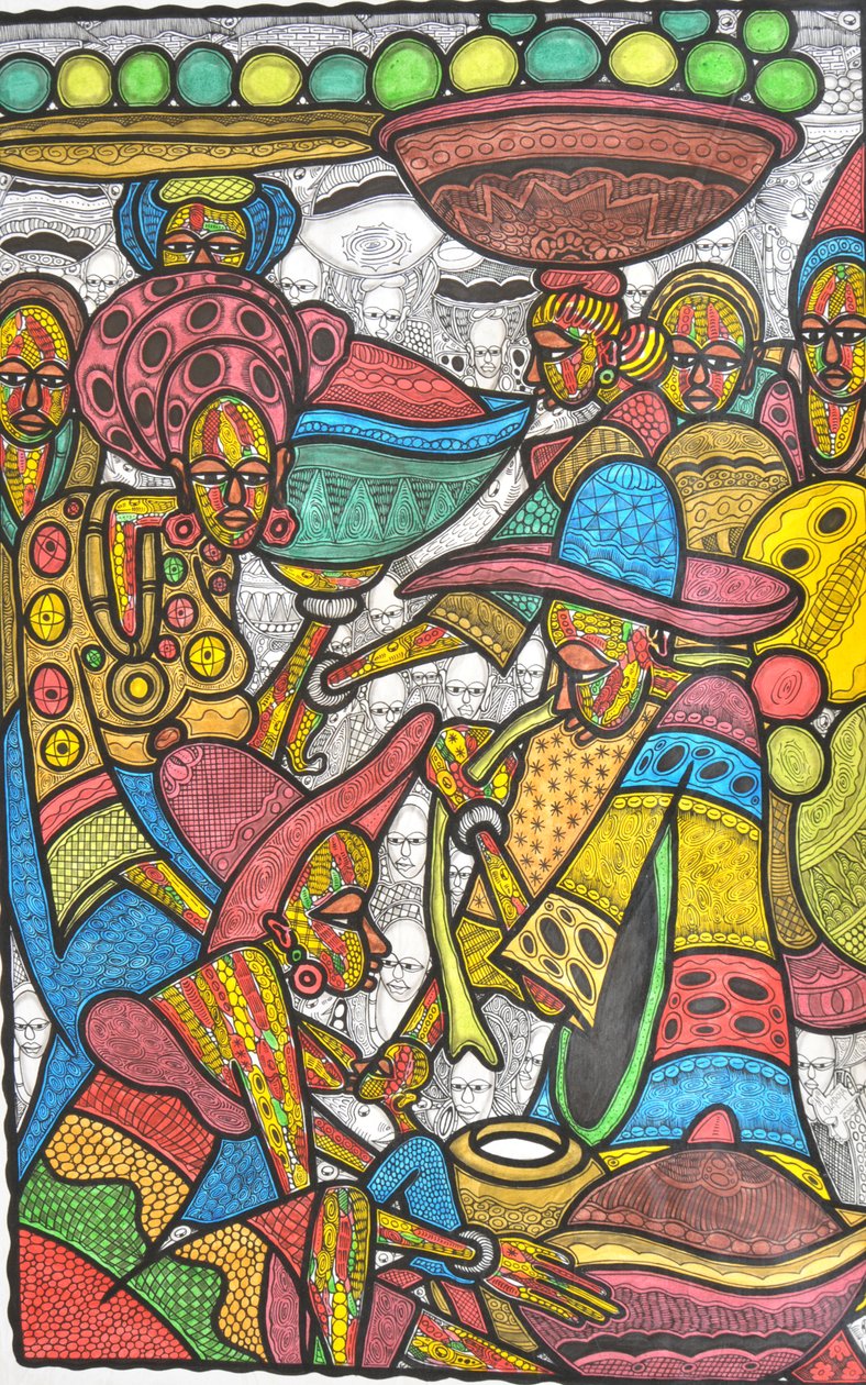 Calabash-markedet av Muktair Oladoja