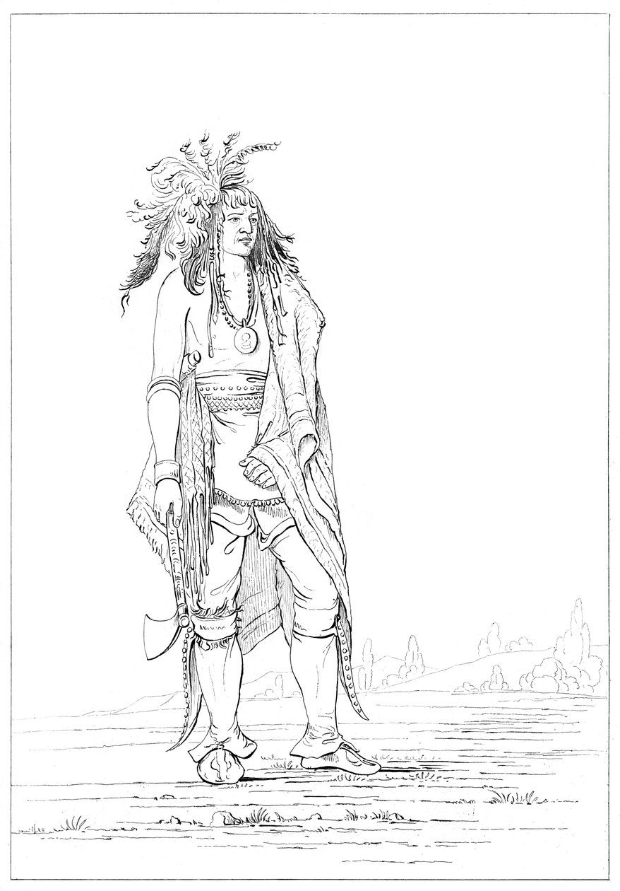 Iroquois modig, 1841. av Myers and Co