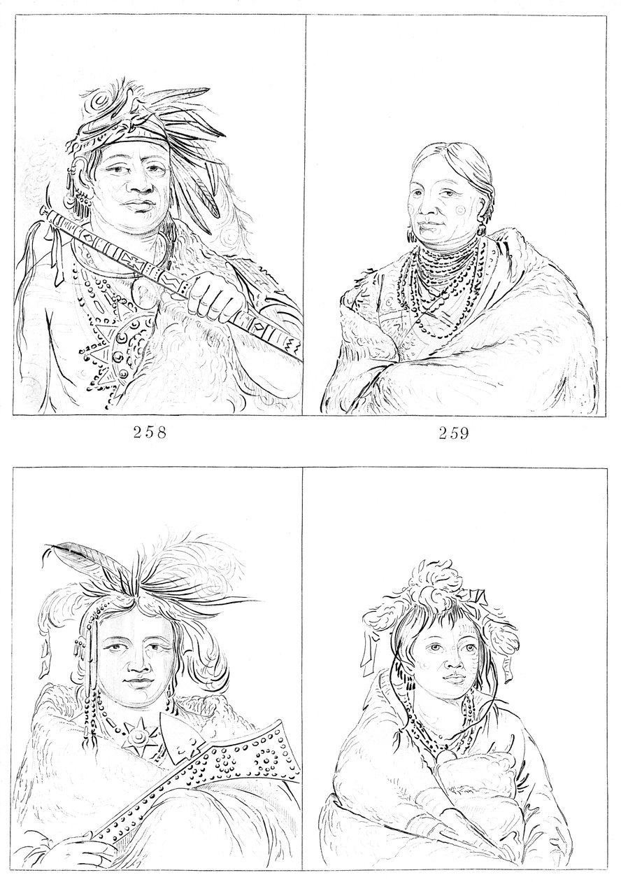 Menominees, 1841. av Myers and Co