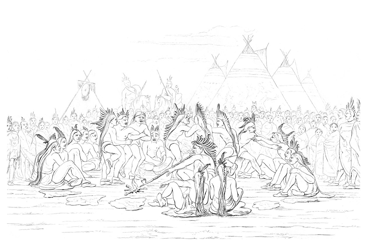 Indianerpipedans, 1841. av Myers and Co