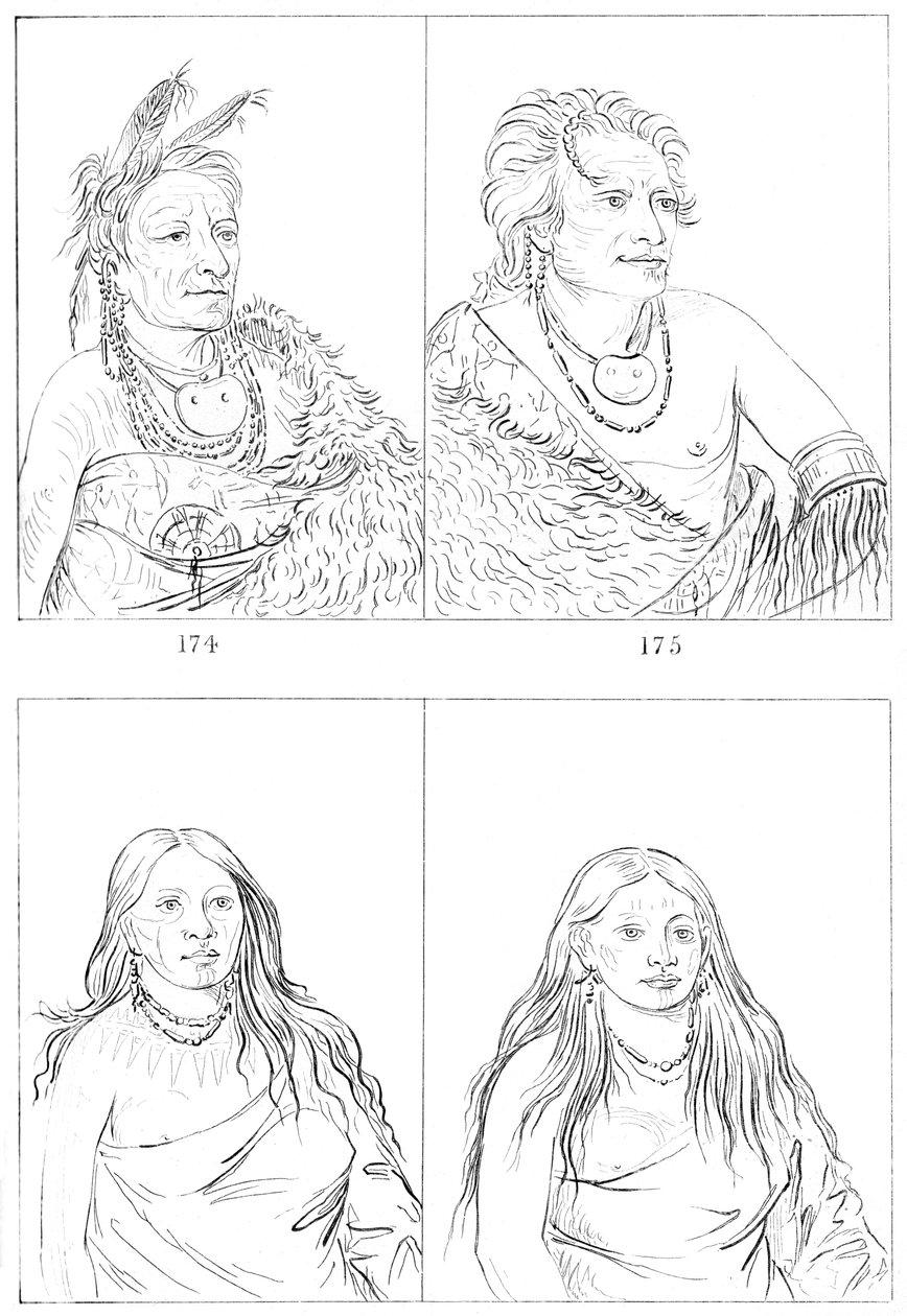Pawnees, 1841. av Myers and Co