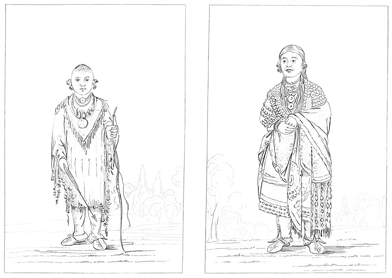 Sac and Fox Indians, 1841. av Myers and Co