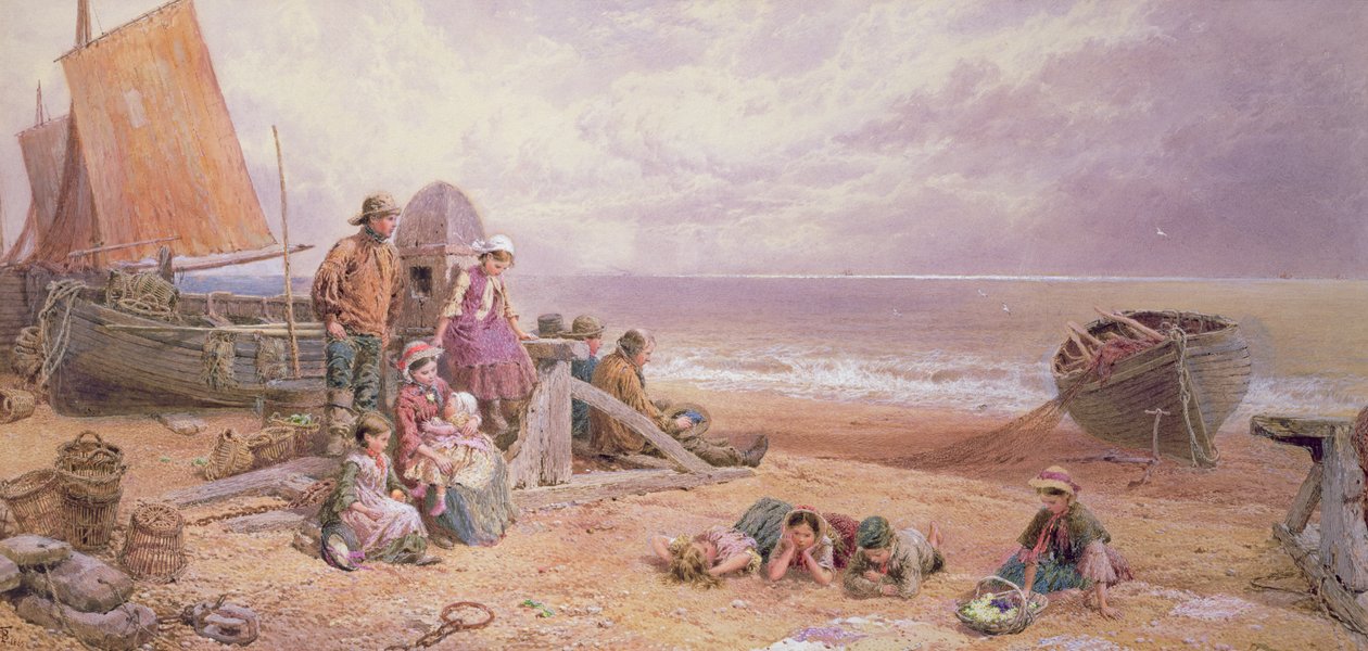 Rottingdean, Strandscene av Myles Birket Foster
