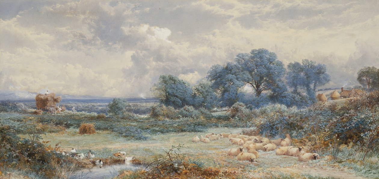 Utsikt over Holmwood Common, Surrey, av Myles Birket Foster